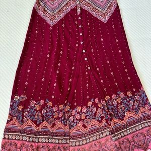 Skirt long bohemian multicolored